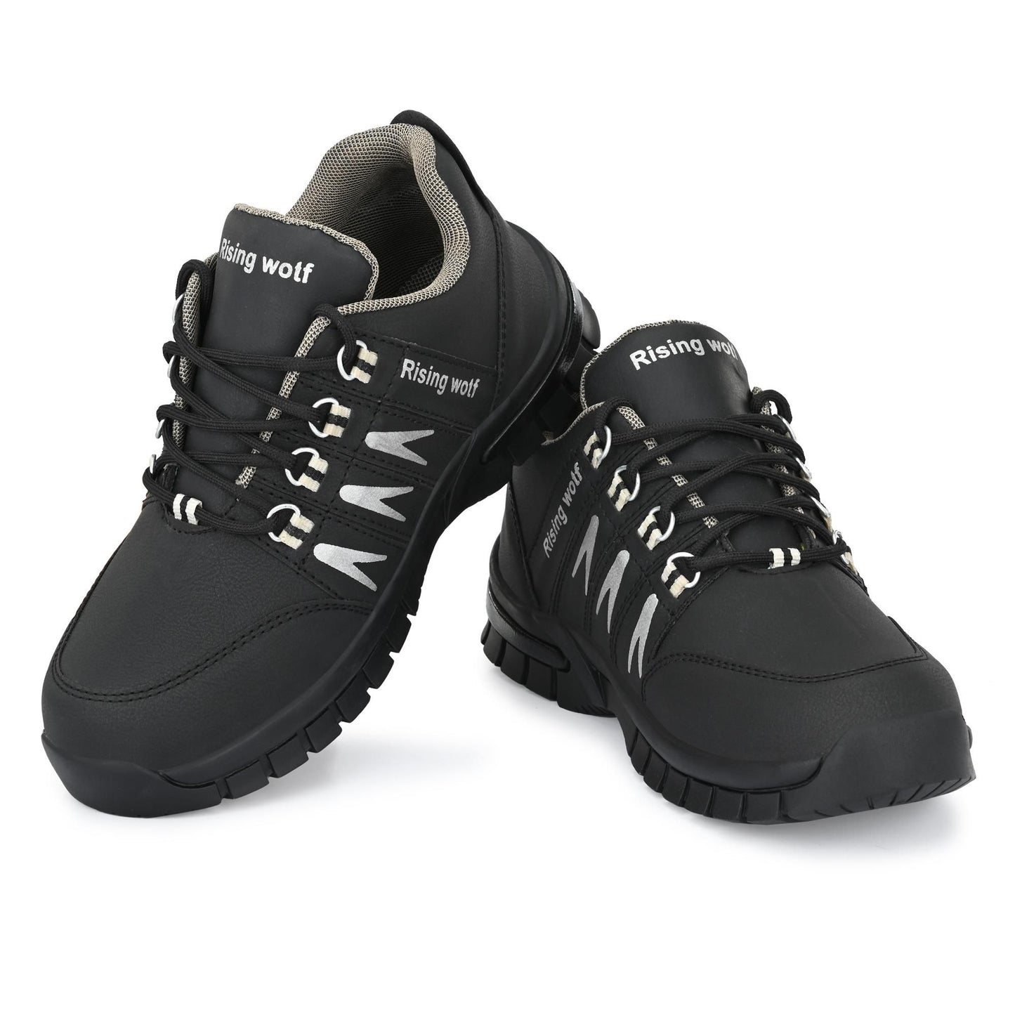 Men's Synthetic Leather Lightweight Casual Shoe Black